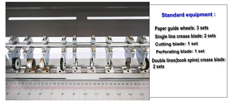 470mm Electric Paper Creaser Cutter Perforator Machine With Book Spine Crease Modules Multi-Functions