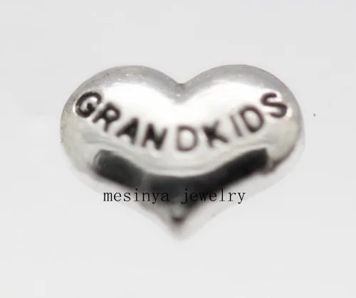 10pcs grandkids  floating charms for glass locket, FC-342. Min amount $15 per order mixed items