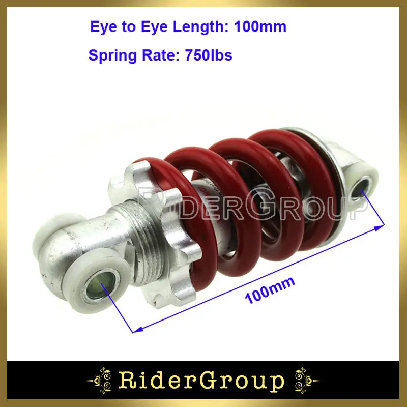 100mm 750lbs Red Shock Suspension For 2 Stroke 33cc 43cc 47cc 49cc Minimoto Kids ATV Quad Pocket Bike Mini Moto Goped Scooter