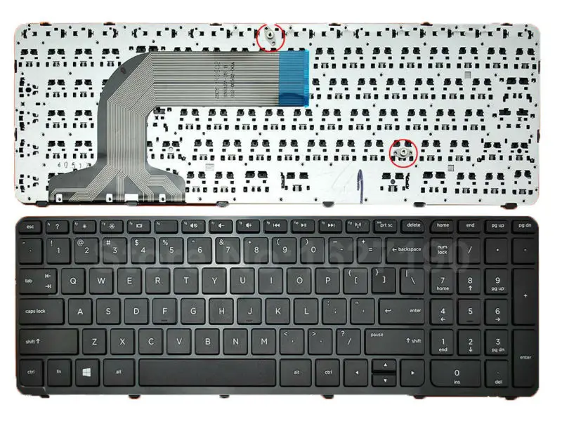 

US Keyboard For HP Pavilion 17-e GLOSSY FRAME BLACK Win8 PN:720670-B31New Laptop Keyboards With