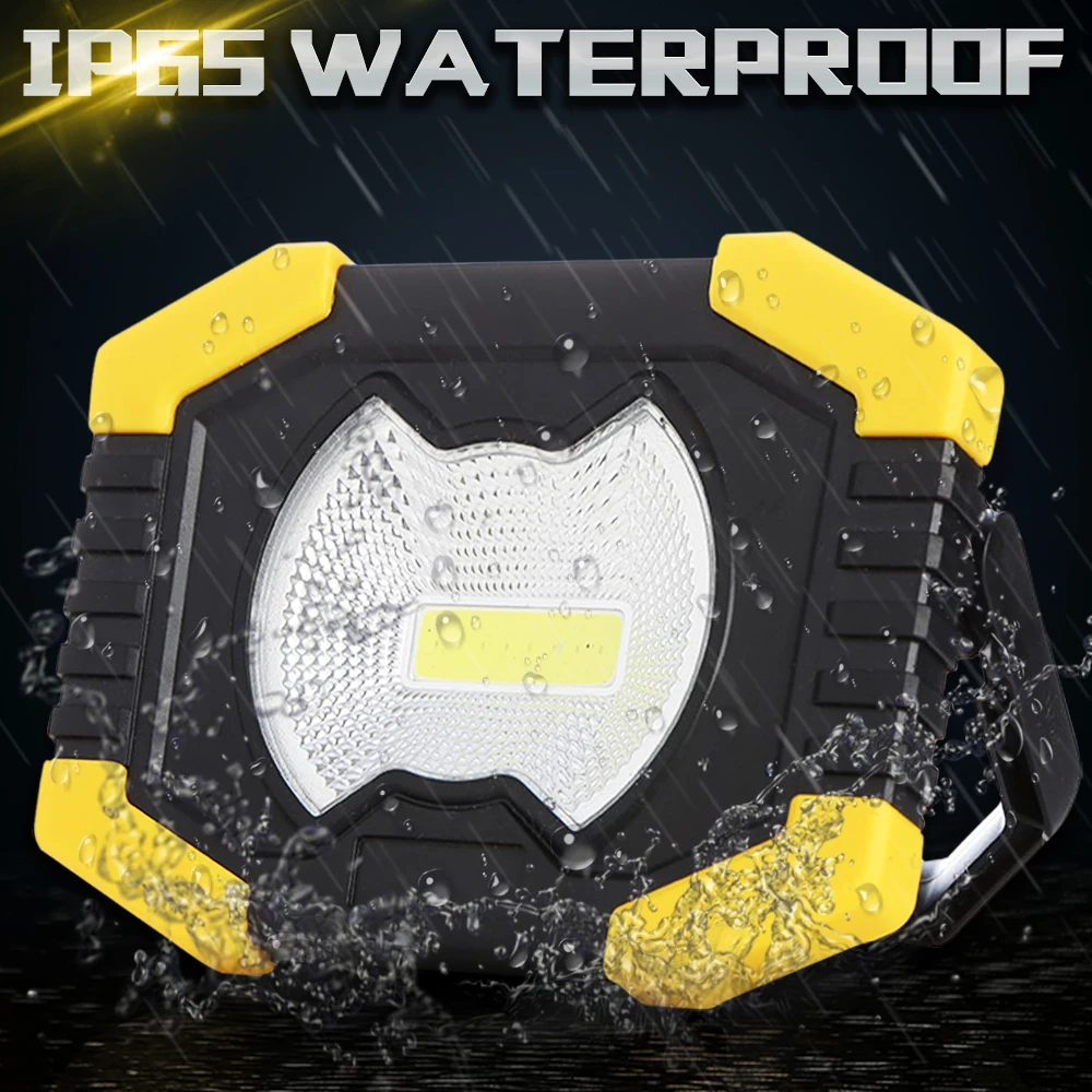 Portable Spotlight Work Light USB Rechargeable Flashlight Solar energy Light Built-in 2400mAh Battery For Hunting Camping