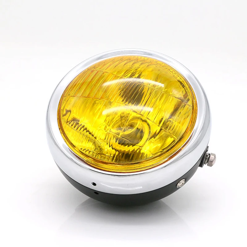 Motorcycle Cheap Headlight Motorbike Round Headlamp Scooter Refit Spotlight Motor Retro Front Light Moto 35W DC 12V Head Lamp