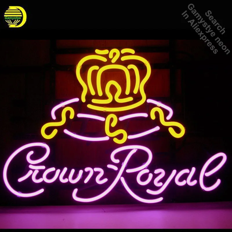 

Neon Sign for Crown Roya neon bulb Sign Beer Bar Club Neon lights Sign Hotel glass Tube Iconic Bulbs Custom Brand LOGO Cerveja