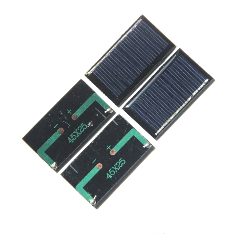 25mA 5V Mini Solar Module Solar Cell For 3.7V Battery Charger DIY Solar Toy Panel LED Epoxy 10PCS