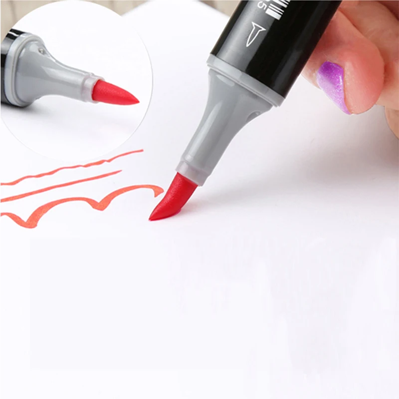 Finecolour EF102 Double-headed แปรงนุ่ม Professional Sketch Drawing Art Markers ปากกา