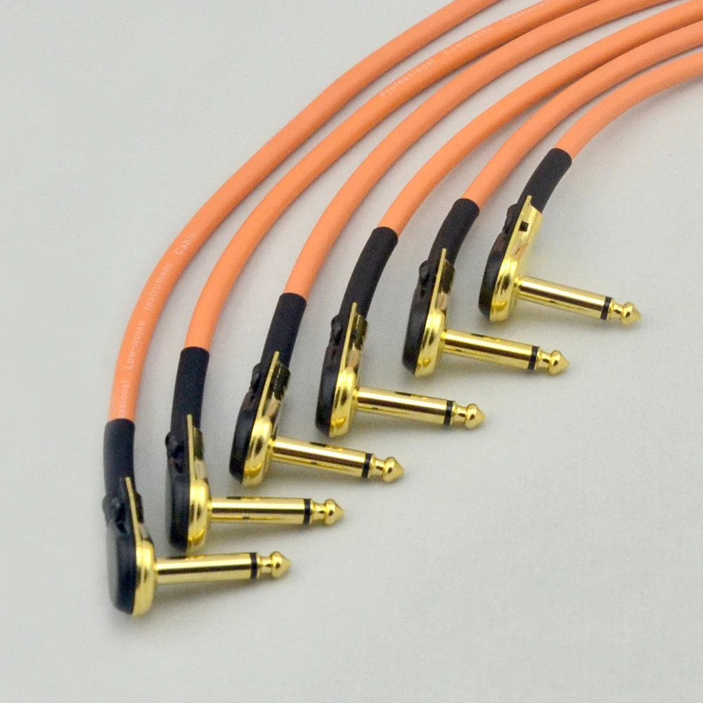 LANDTONE Musical  Guitar Pedal  Low-Profile Right-Angle Guitar Patch Cable with gold plate 6.35mm free shipping