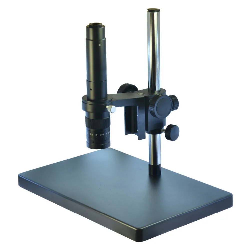 

Big Heavy Duty Metal Boom Stereo Microscope Camera Table Stand Holder 50mm Ring +300X Zoon C-mount Lens