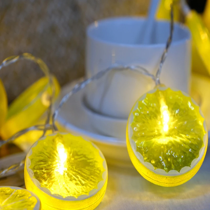 Lemon decoration 5m 20 led string Fairy lights holiday garland Led christmas lights indoor home outdoor wedding decor lamp EU/US