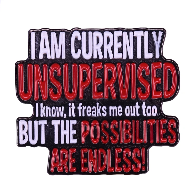 i am currently unsupervised i know it freaks me out too but the possibilities are endless Pin (2)