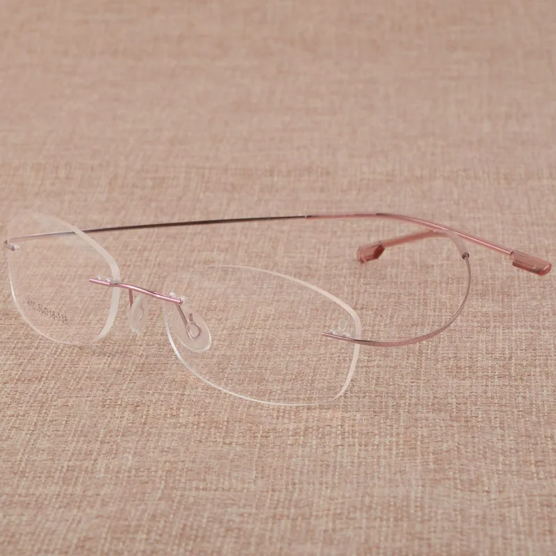BCLEAR Rimless Titanium Alloy Eyeglasses Frames Women Flexible Optical Frame Prescription Spectacle Frameless Eye Glasses