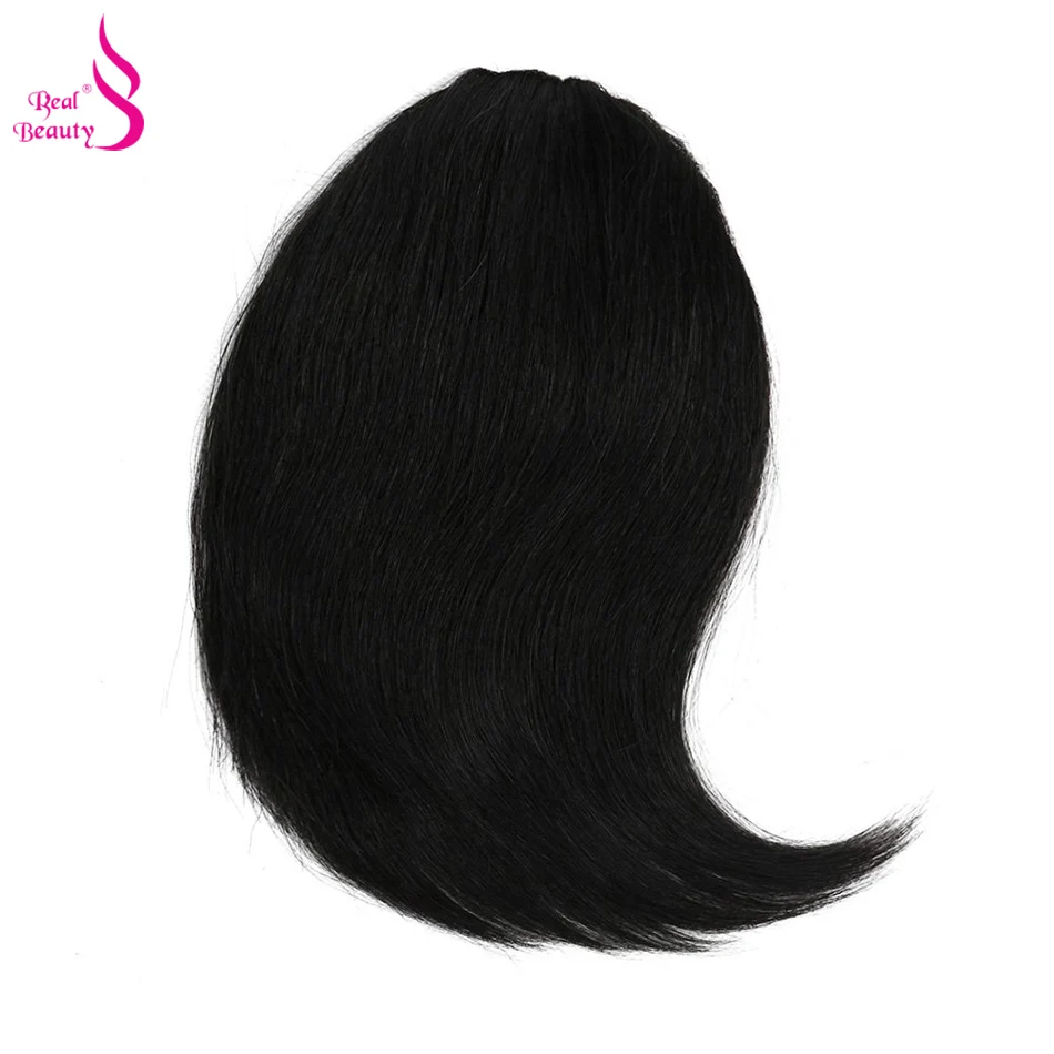 Real Beauty Brazilian Human Hair Clip-in Hair Bang Full Fringe Short Straight Remy Hair Extension for Women