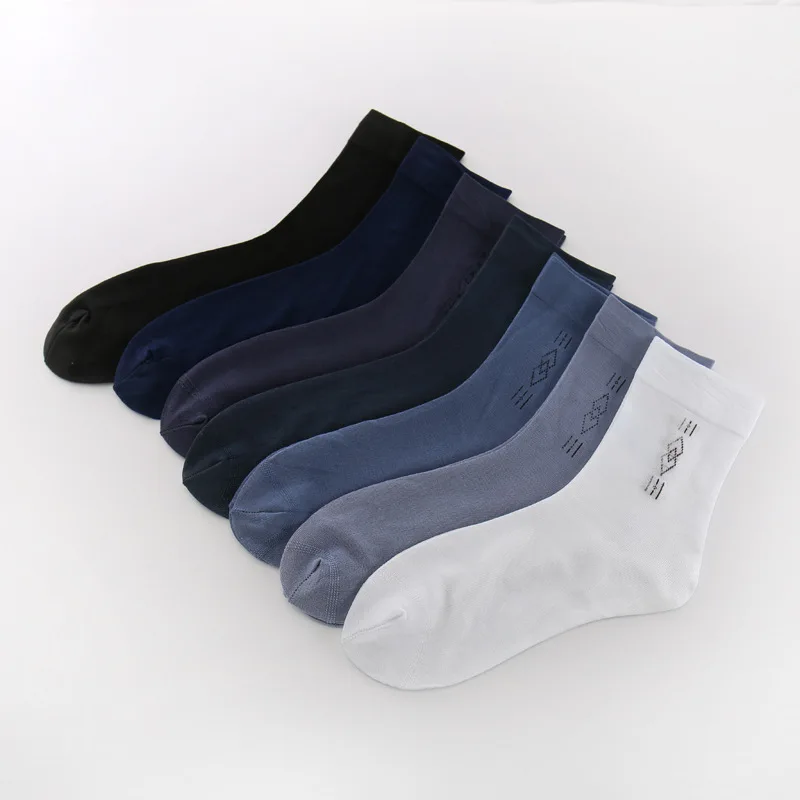 5pairs Men Socks High Quality Business Casual Male Short Socks Summer Autumn Silk Thin Transparent Durable Breathable Sock Meias