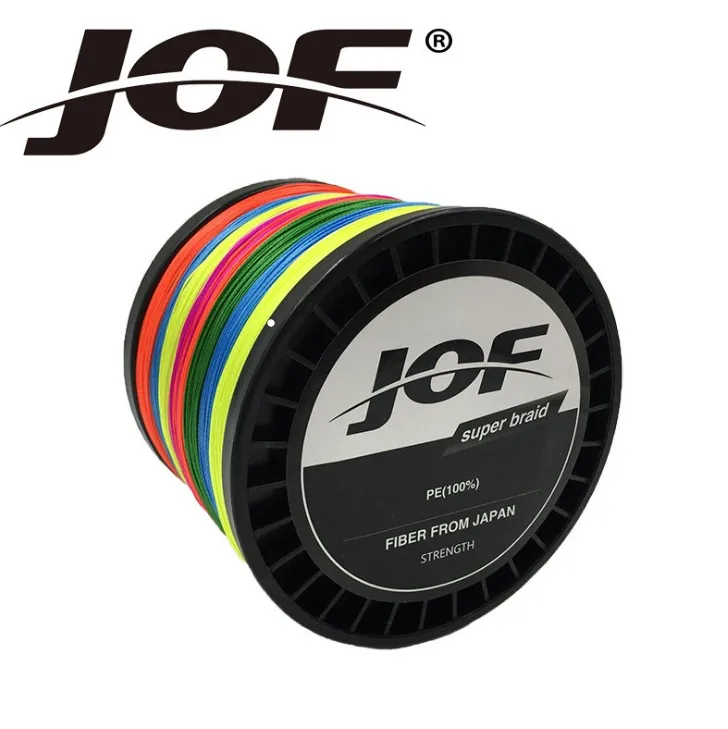 new JOF 8 STRANDS 500M Super Strong 8 PLYS Japan Multifilament PE 8 Braided Fishing Line multicolor 0.4#-20# 12-200 LBs