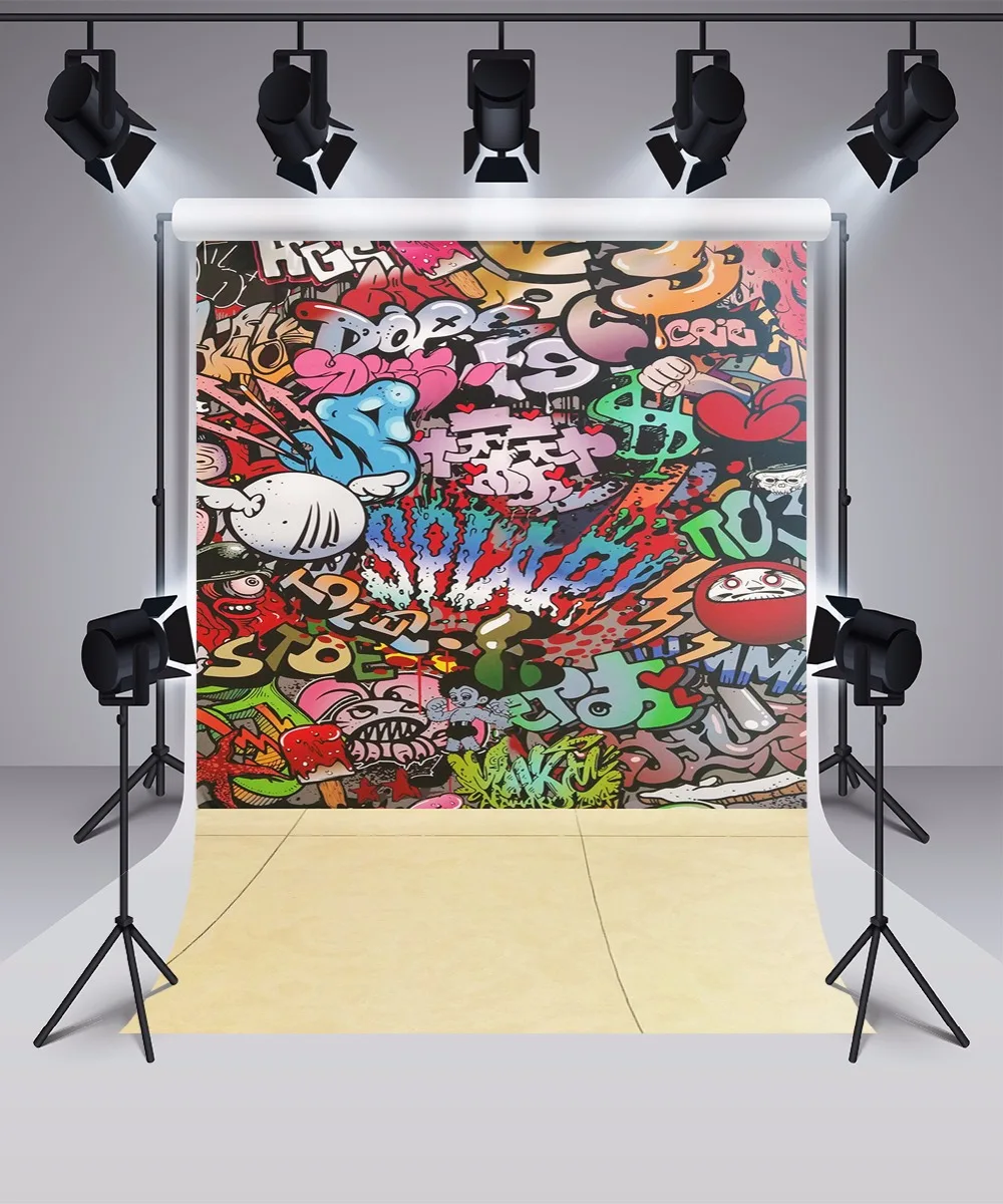 

VinylBDS Graffiti Wall Backgrounds For Photo Studio Art Festival Photography Background Washable Camera Fotografica Profissional