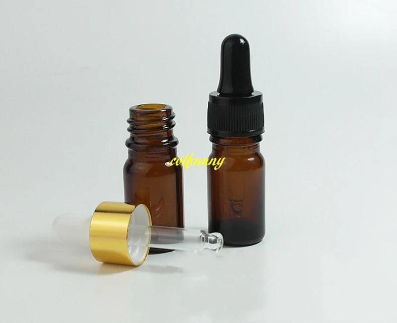 

765pcs/lot 5ml Amber Glass Essential Oils Glass Dropper Bottles Refillable Glass Bottles Dropper Fragrance Vials