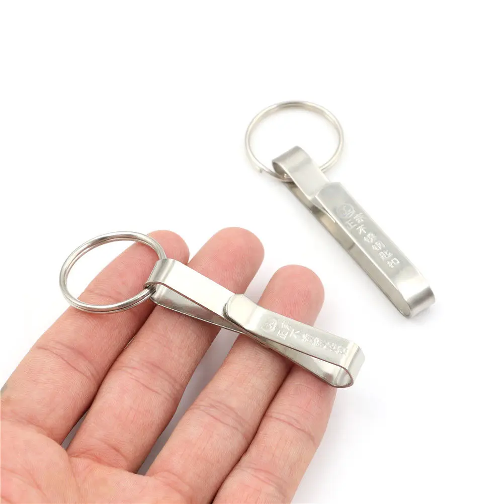 1PC Anti-lost Stainless Steel Detachable Keychain Waist Belt Clip  Buckle Hanging Key Ring Holder