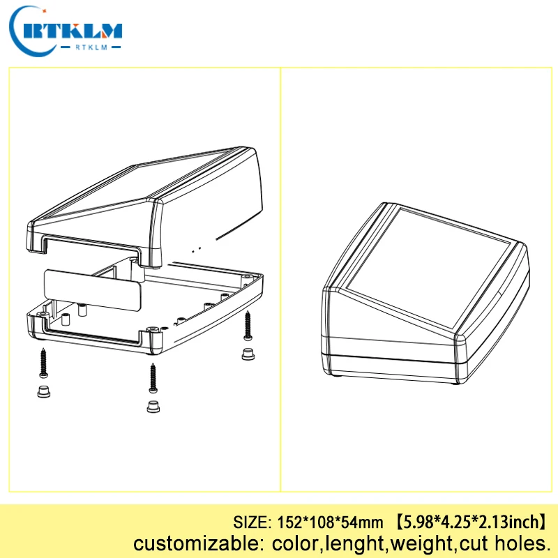 Plastic enclosure electric box diy junction box abs plastic project box diy instrument case electronic speaker box 152*108*54mm