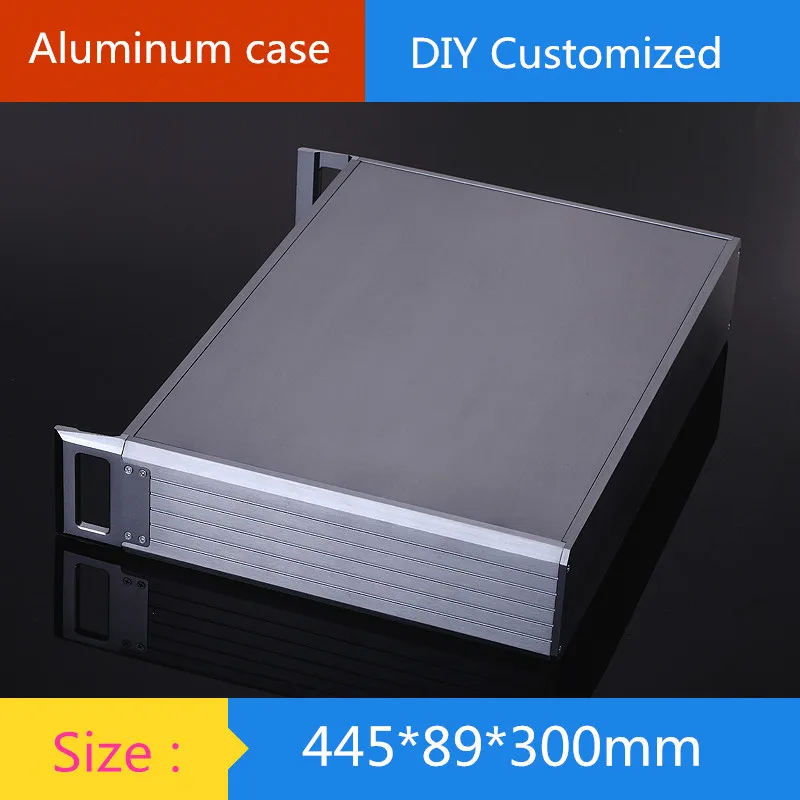 

2U aluminum amplifier chassis / Instruments Chassis / AMP Enclosure / case / DIY box ( 445*89*300 mm)