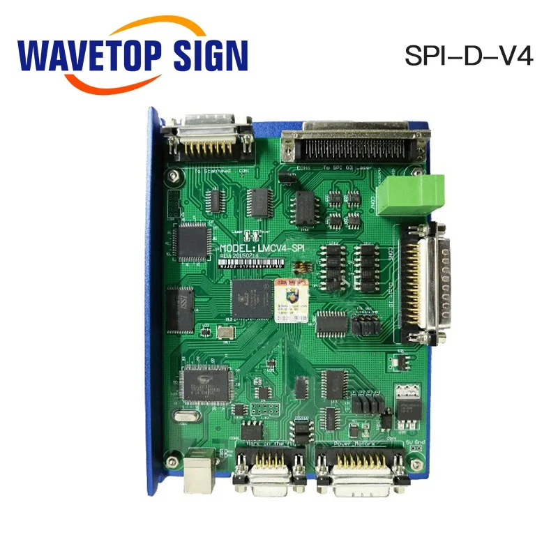 Placa de controle a laser WaveTopSign JCZ SPI SPI-B-V4 ou SPI-D-V4 + software EZCAD V2 para uso em módulo laser SPI G3/G4 Laser