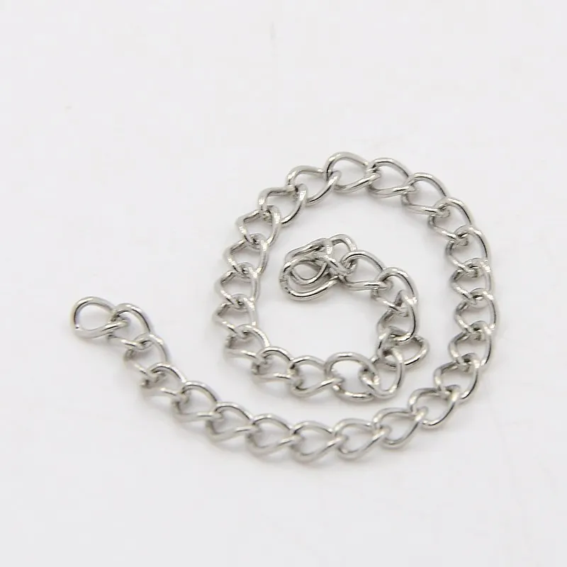 10m 2.5mm 3mm 304 Stainless Steel Twisted Chains Curb Chain , Stainless Steel Color  Wholesale F80