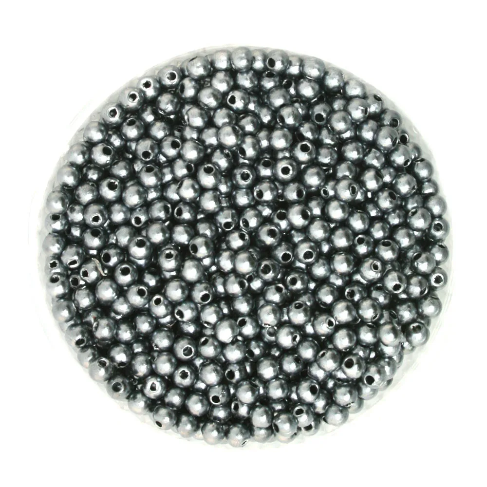 Plastic 2000pcs/lot Grey Imitation Pearl Round Beads 4mm Dia.Wholesale for DIY Bracelet and Necklace CN-BSG01-01GY