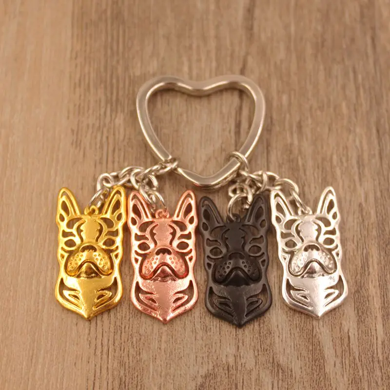 Cute Boston Terrier Dog Animal Cute Purse Handbag Charm Handmad Keychain For Bag Car Women Men Girls Boys Love Jewelry K152