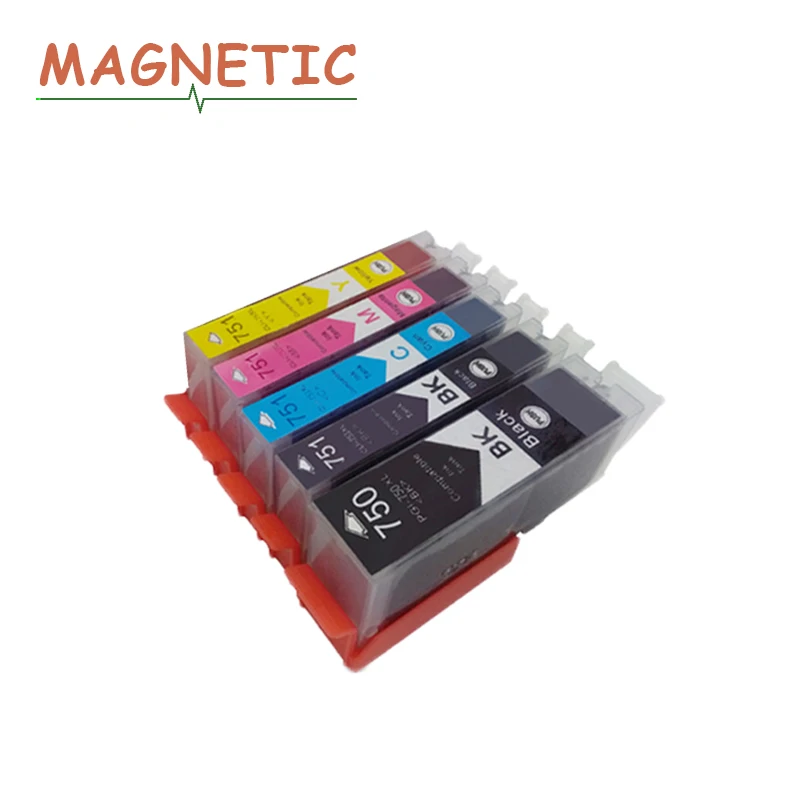 5pcs PGI750 compatible ink cartridge pgi-750 for canon PIXMA MG5470 MG6470 MX727 MX927 IP7270 IX6770 MG5570 6870 printer