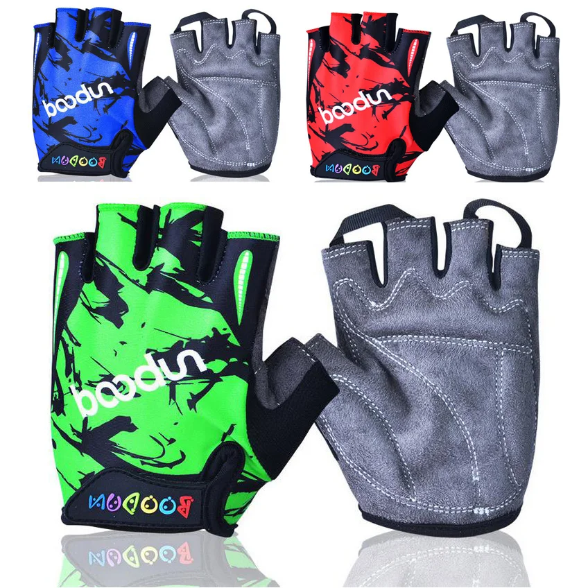 

2018 Children Cycling Gloves Sport Half Finger Mountain Bike Bicycle Gloves Gel Pad For Kids Boy And Girls guantes ciclismo