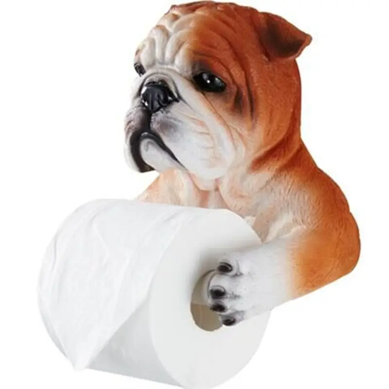 3D Toilet paper holder Toilet hygiene resin tray Free punch hand dog tissue box household paper towel holder reel spool device