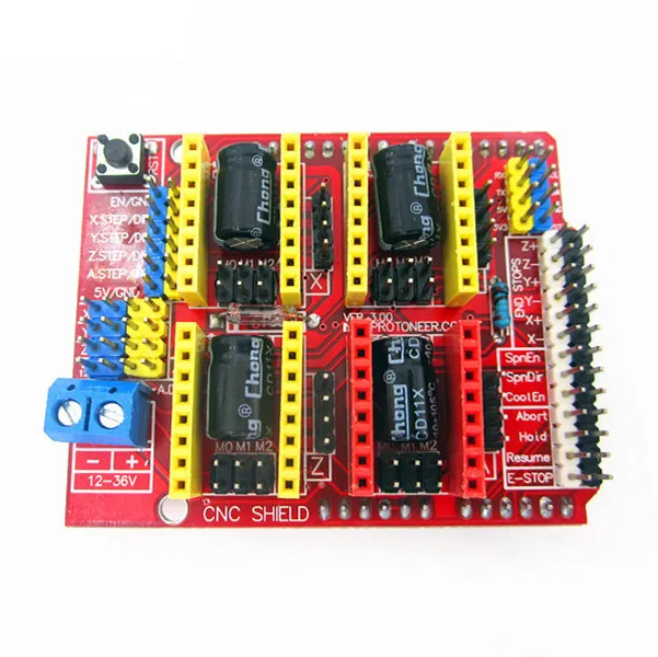 ใหม่! ใหม่ Cnc Shield V3เครื่องแกะสลัก/3D เครื่องพิมพ์/+ 4Pcs A4988 Driver Expansion Board