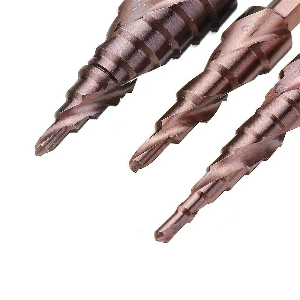 HSS M35 5% الكوبالت خطوة مثقاب الخشب HSSCO عالية السرعة الصلب مخروط عرافة عرقوب المعادن مثقاب الخشب s أداة مجموعة ثقب القاطع ل الفولاذ المقاوم للصدأ
