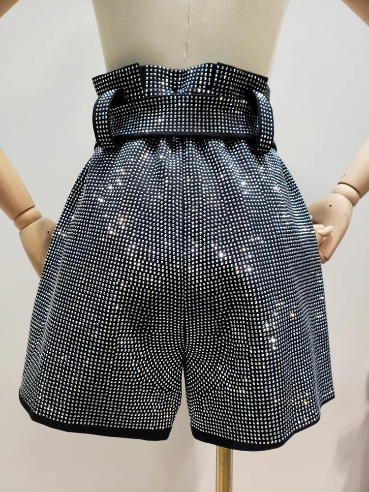 Cakucool-Jupe Courte avec Ceinture Scintillante pour Femme, Bas Décontractés, Chic et Chaud, Nouvelle Collection Automne 2019