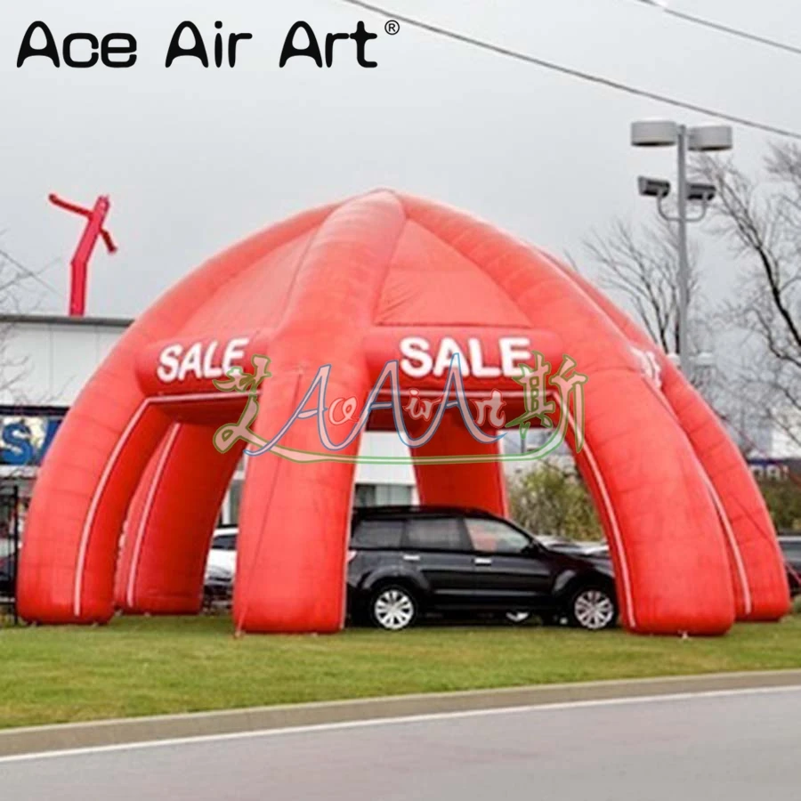 Amazing 10m Diameter Red Inflatable Spider Dome Tent Tarpaulin Spider Tent for Advertising and Car Exhibition