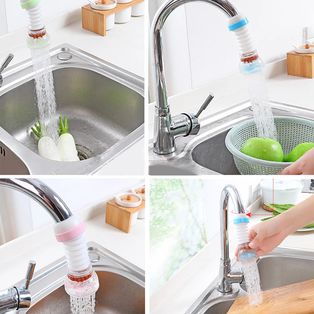 360 degree rotation splash faucet filter tip kitchen water filter sprayer tap water filter kitchen supplies