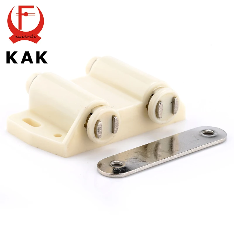 

KAK Double Cabinet Catch Kitchen Door Stopper Soft Quiet Close Magnetic Push to Open Touch Damper Buffers For Furniture Hardware