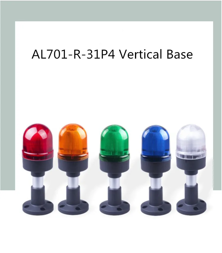 70mm 220V Red Light Industrial Tower Stack Light LED Signal Tower Alarm Caution Light Tower Industrial Warning Light for Machine