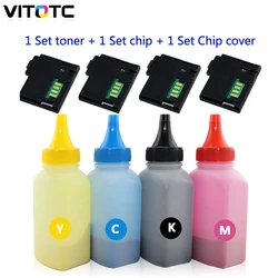 4PCS Compatible Xerox Phaser 6000 6010 WorkCentre 6015 6015V Toner Powder Color Toner Bottle Toner Powder Reset Refill Chips