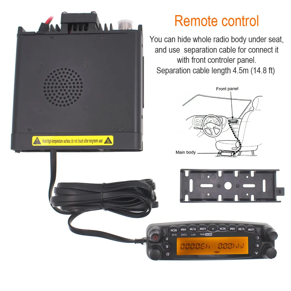 Imagem -02 - Transceptor Móvel Estação de Rádio Automotiva Repetidor Quad Band Vhf Uhf Carro Th9800 50w Versão Mais Recente Tyt-th-9800