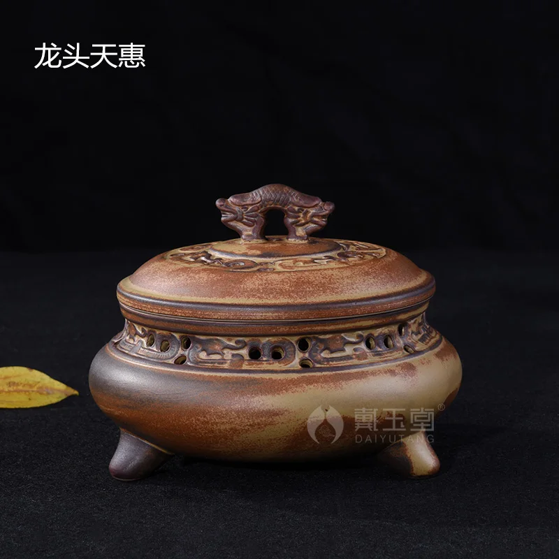 Ceramic Buddha with large antique incense burner tea ceremony creative censer bedroom sweet fume censer disk present aroma stove