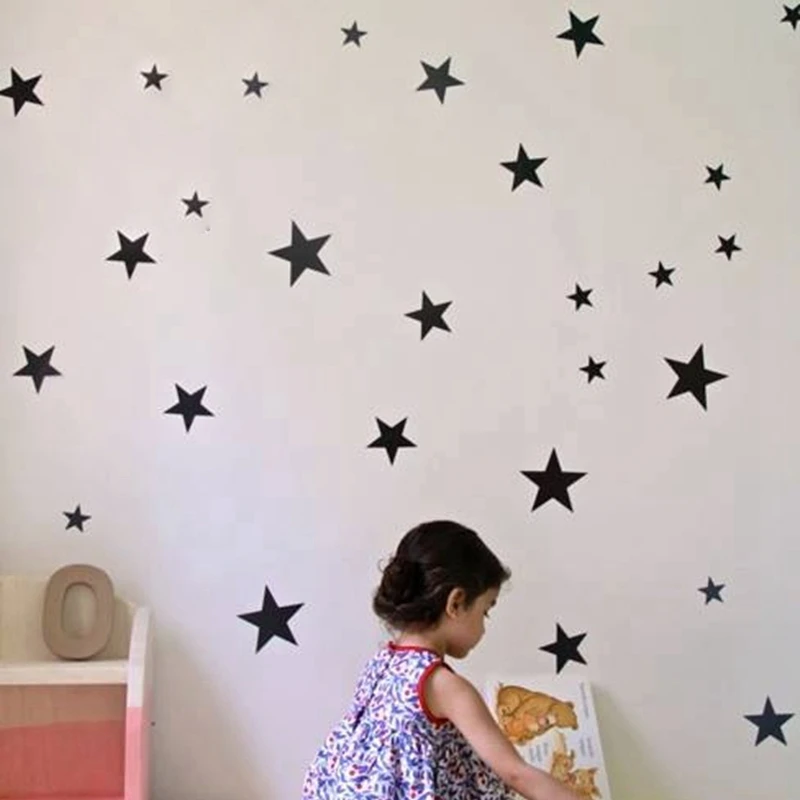 Gold stars wall decal vinyl stickers-  golden Star Kids Rooms Wall Art Nursery Decor Stickers
