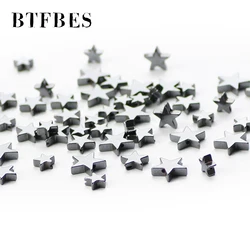 BTFBES AAA Top Quality Pentagram Black Hematite Bead Natural Stone Ore 6/8/10mm five-pointed Star Loose Beads Jewelry Making DIY