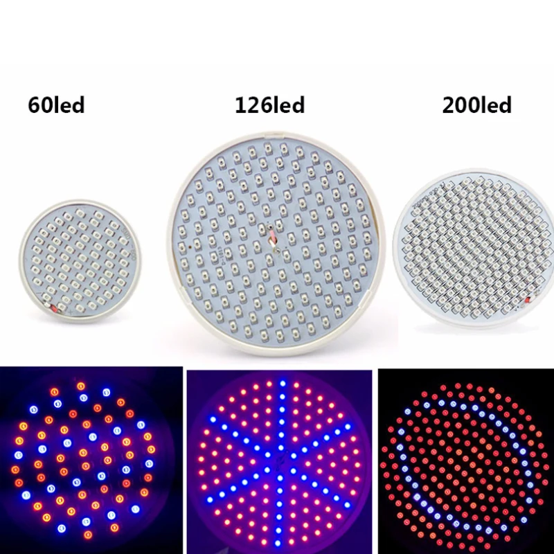 Yabstrip LED Plant Grow Light 126Leds 200 ไฟLED E27 หลอดไฟปลูกโคมไฟสำหรับพืชเมล็ดVeg Hydroponicในร่มFitolamp phytoโคมไฟ