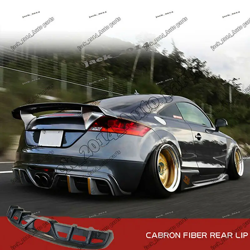 

Real Carbon fiber Rear Bumper Diffuser Lip 1pcs Fit for Audi TT 2008 2009 2010