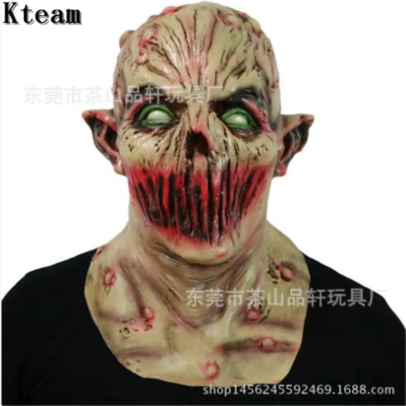 New Halloween Adult Mask Zombie Mask Latex Bloody Scary Extremely Disgusting Full Face Mask Costume Party Cosplay Toy Cap helmet