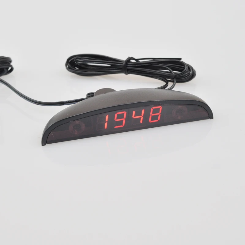 Red LED Automotive Car Electronic Clocks Watches Thermometer Voltmeter Luminous Digital Clock Connection Cigarette Lighter