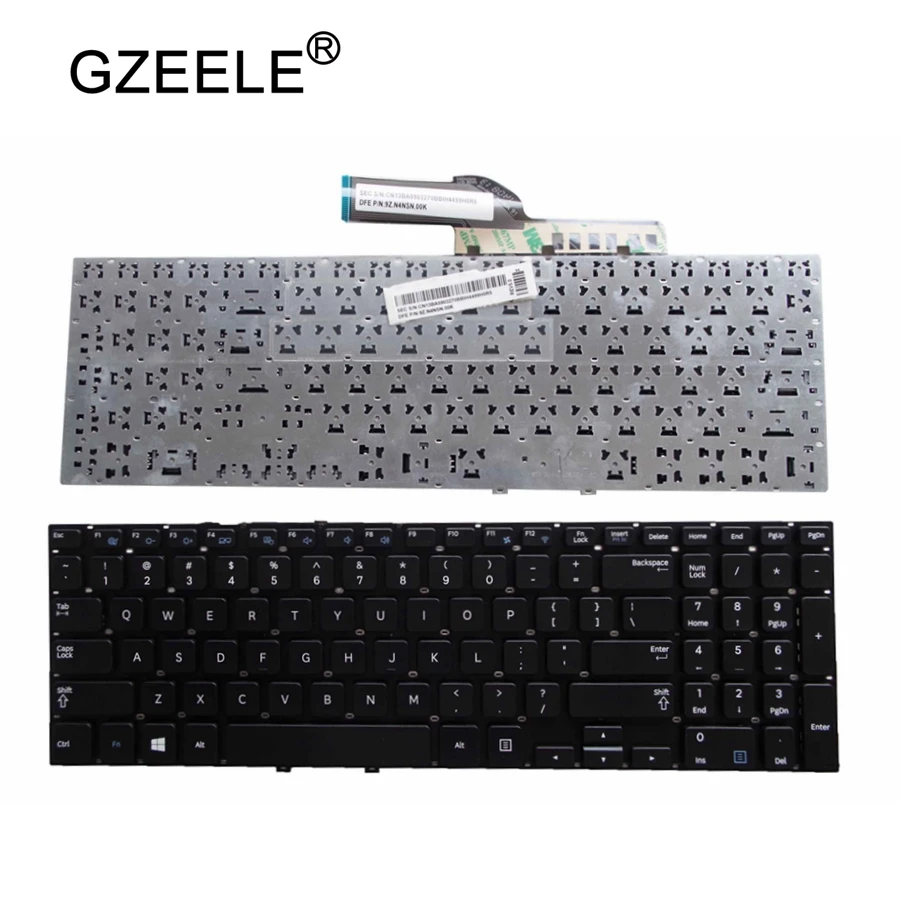 GZEELE dla Samsung NP550P5C 550P5C-S01 550P5C-S02 550P5C-T01 NP355E5X 355E5X 355V5X NP355V5X E5C V5C US klawiaturze laptopa czarny