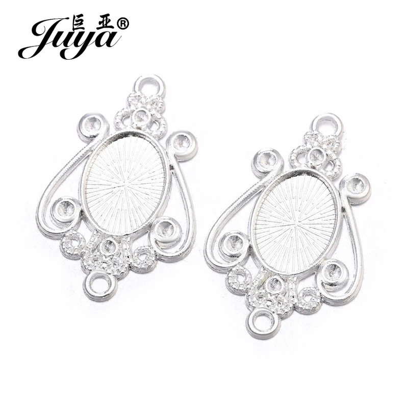 10 sztuk/partia 10x14mm wewnętrzna rozmiar owalne Cabochon baza Fit 10x14mm szklane dla wisiorek naszyjnik DIY akcesoria do wyrobu biżuterii ustalenia — zdjęcie 7