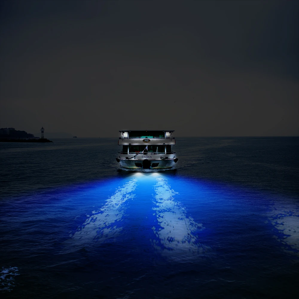 Universal 27 LED Underwater Pontoon Boat Transom Fishing Lights Lamp Bulb Boat Transom Light Cover Waterproof High Intensity