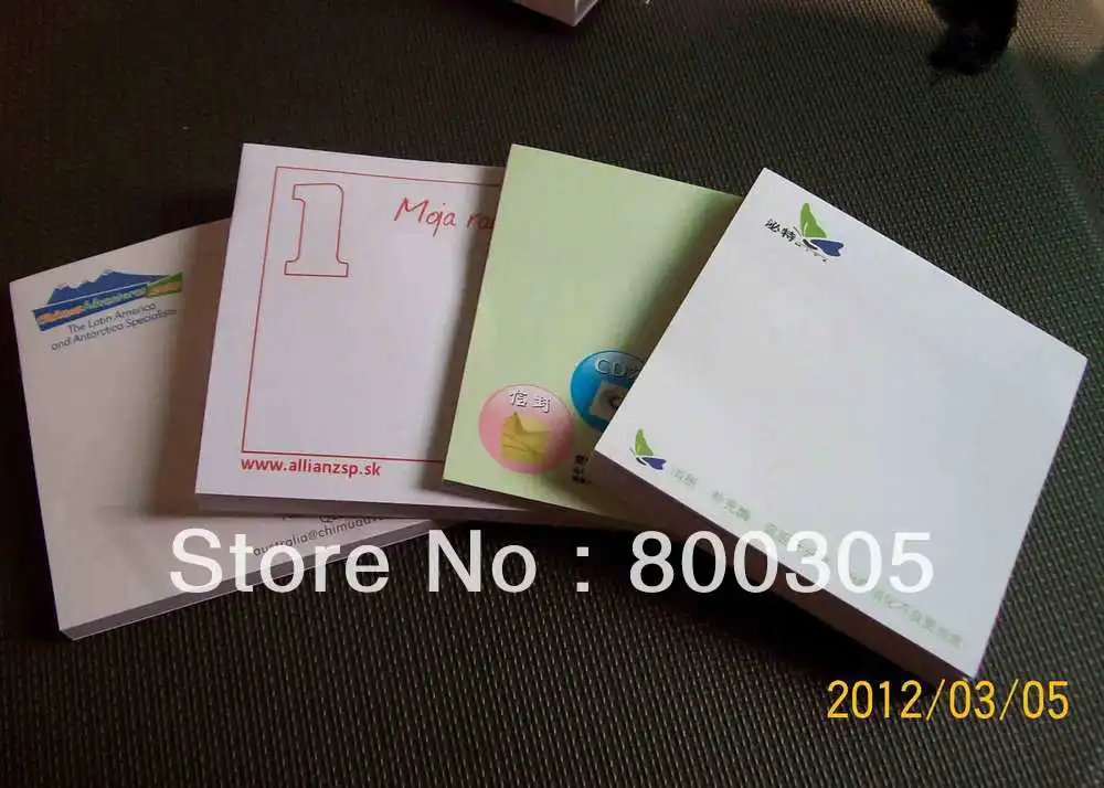 custom logo note pad/notepad 75*75mm*25sheets 100pcs /lot
