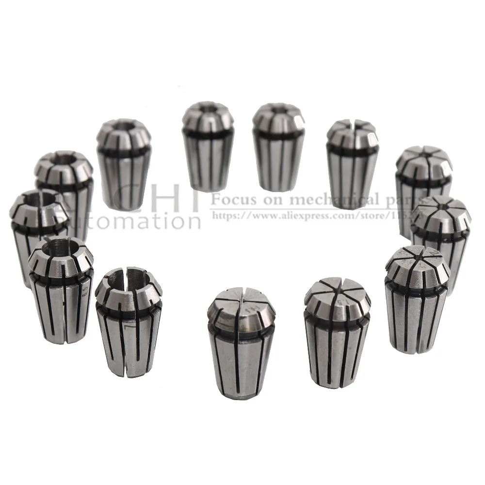 Imagem -02 - Chuck Primavera Collet Conjunto para Máquina de Gravura Cnc Fresagem Torno Ferramenta Eixo Motor 13 Pcs Er11